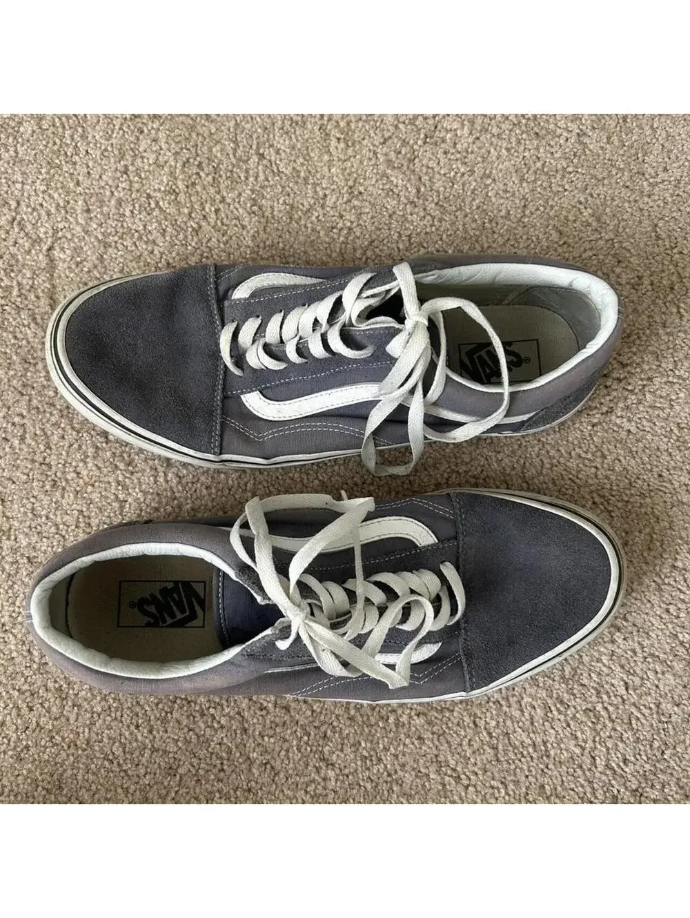 Men’s size US 13 Grey and white Vans Old Skool trainers
